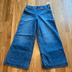 SPANX Wide-Leg Blue Denim Jeans